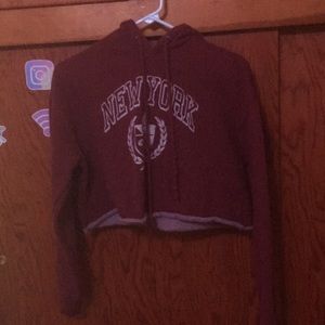 Cropped hoodie with hood